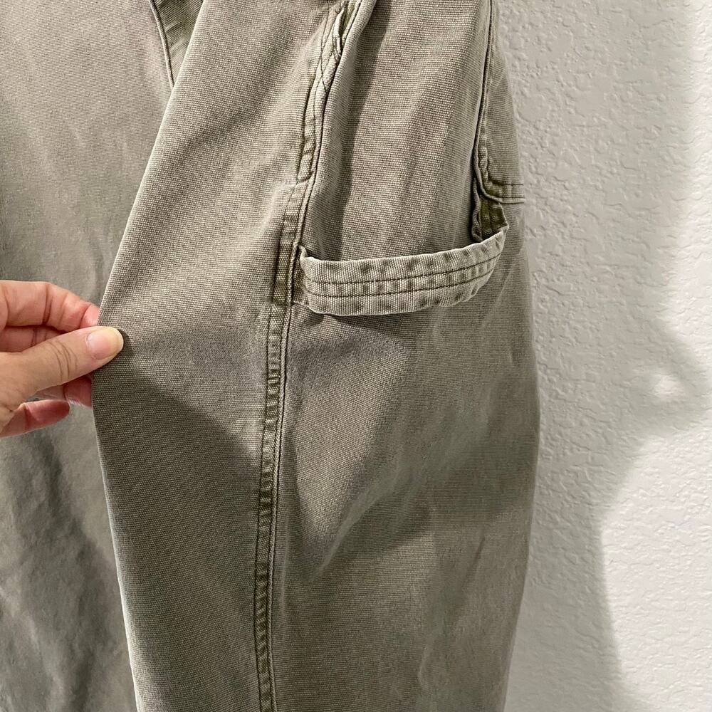 Abercrombie & Fitch Carpenter Pants 36x29 Olive Green Workwear Canvas - Picture 4 of 9